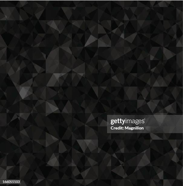 seamless triangles pattern in various black tones - pixelated background stock illustrations