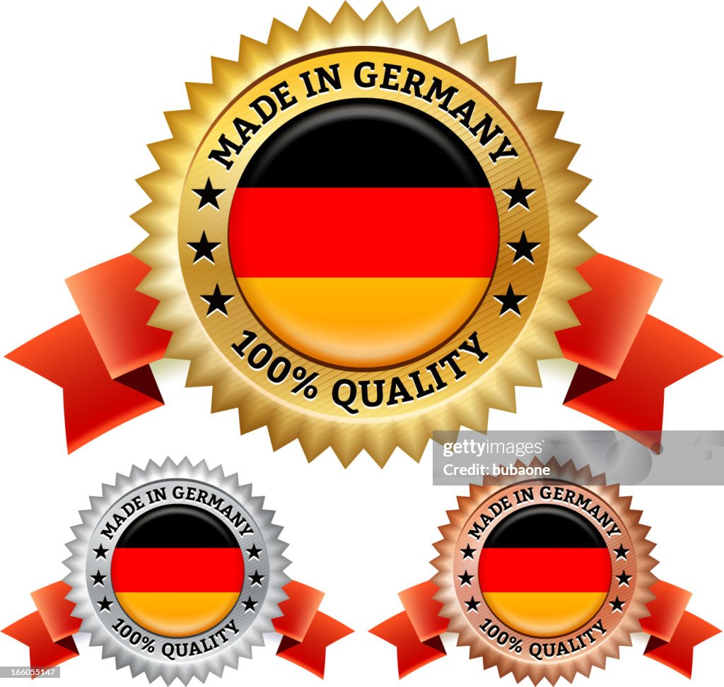 Made in Germany-Abzeichen lizenzfreie vektor icon-set