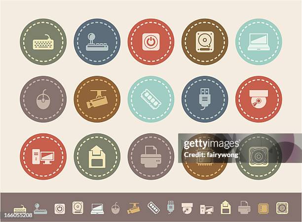 computer icons - random access memory stock illustrations
