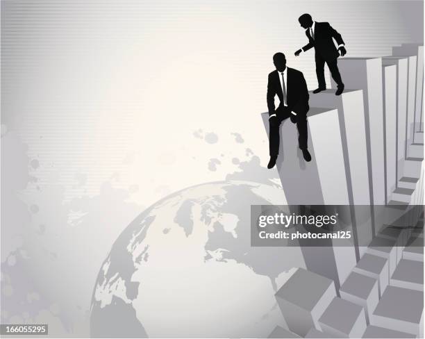 world crisis - uncertainty graph stock illustrations