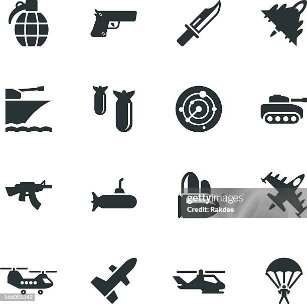 stockillustraties, clipart, cartoons en iconen met military silhouette icons - battle ship