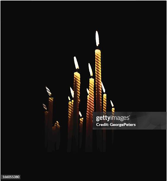 candles - aromatherapy candle stock illustrations