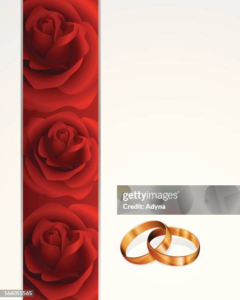 wedding ring - rose vector stock illustrations
