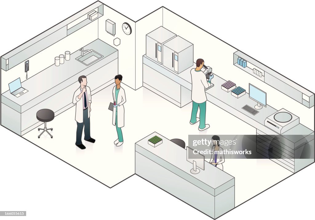 Vector illustration of medical laboratory