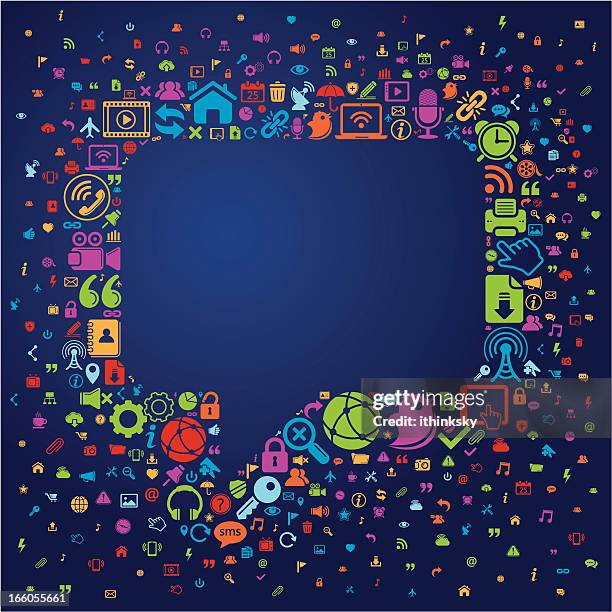 social network concept - abstract network connection stock illustrations