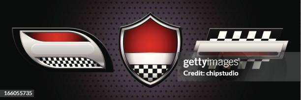 racing logos - sports car logos stock illustrations