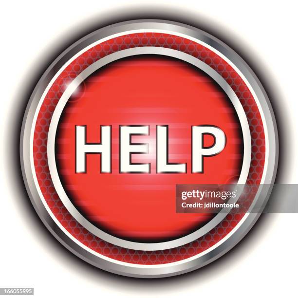 help button - panic button stock illustrations