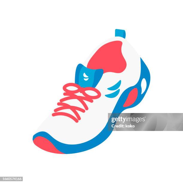 sportschuh. - sportschuh stock-grafiken, -clipart, -cartoons und -symbole