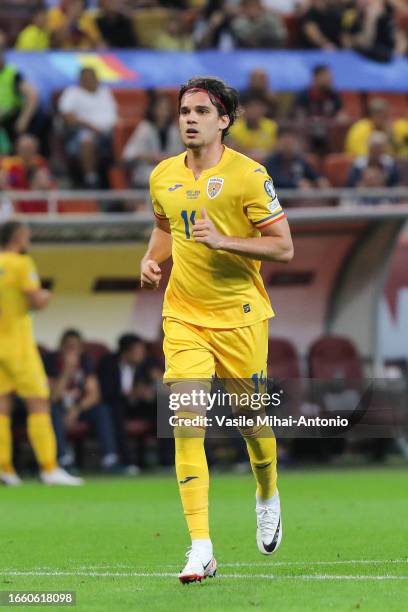 Ianis Hagi of Romania is seen during the UEFA EURO 2024 European qualifier match between Romania and Kosovo at National Arena on September 12, 2023...