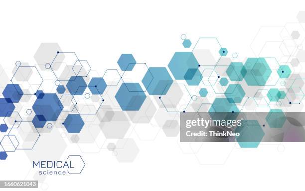 bildbanksillustrationer, clip art samt tecknat material och ikoner med scientific molecule background for medicine, science, technology, chemistry. - molekylär struktur