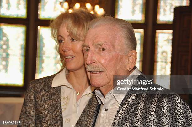 Christine Last and James Last attend the award ceremony of the 'Goldenes Ehrenzeichen fuer Verdienste um das Land Wien' given in the Rathaus Wien on...