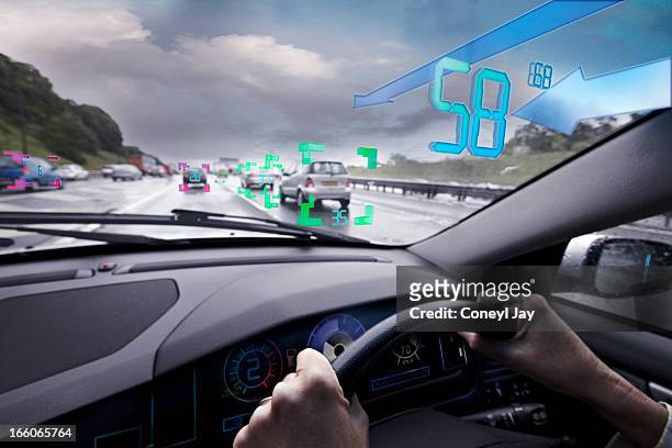 augmented reality - augmented reality car stockfoto's en -beelden