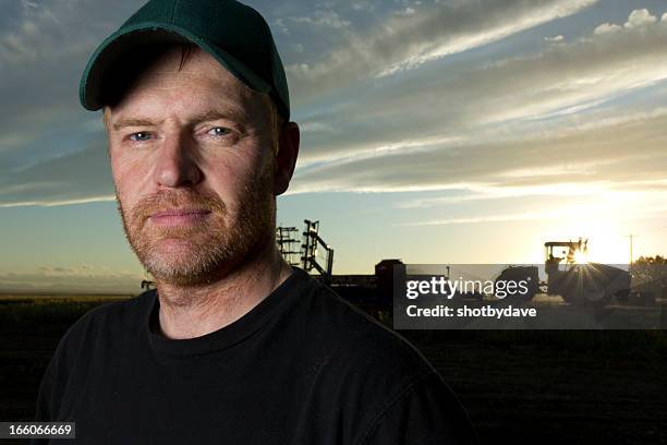 farmer at dawn - farmer confident serious stock pictures, royalty-free photos & images