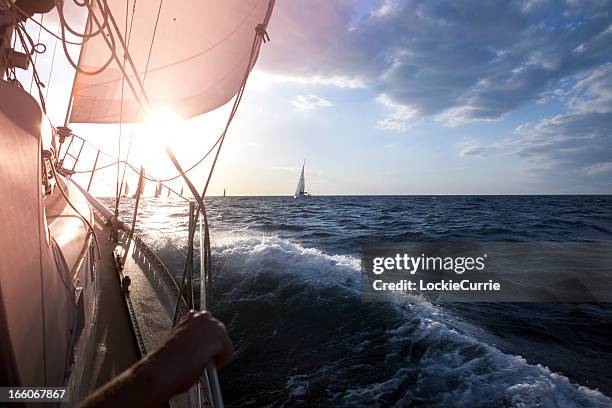 sailing boats - regatta stockfoto's en -beelden