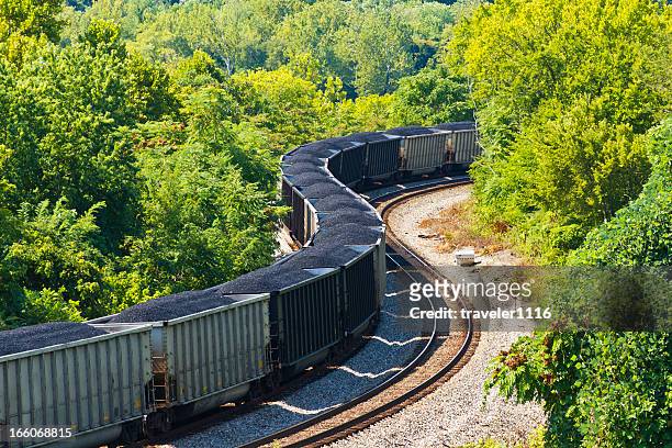 coal train - rail freight stock pictures, royalty-free photos & images