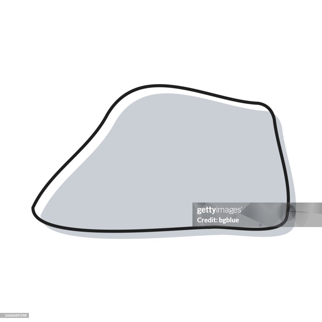 Jarvis Island map hand drawn on white background - Trendy design