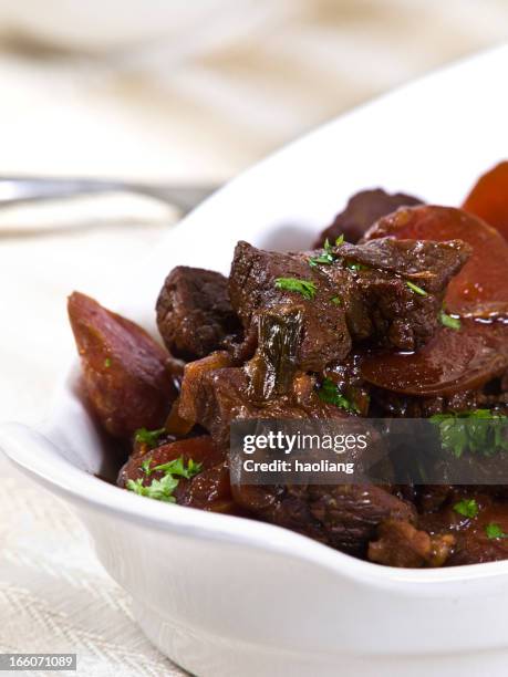 lamb stew close-up - lamb stew stock pictures, royalty-free photos & images