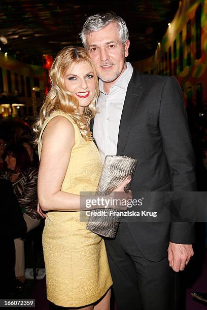 Tanja Buelter and Nenad Drobniak attend the Victress Day Gala 2013 at the MOA Hotel on April 8, 2013 in Berlin, Germany.