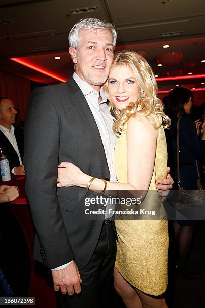 Tanja Buelter and Nenad Drobniak attend the Victress Day Gala 2013 at the MOA Hotel on April 8, 2013 in Berlin, Germany.