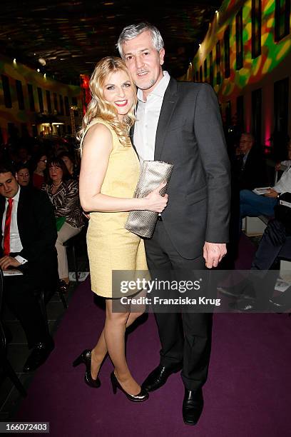 Tanja Buelter and Nenad Drobniak attend the Victress Day Gala 2013 at the MOA Hotel on April 8, 2013 in Berlin, Germany.