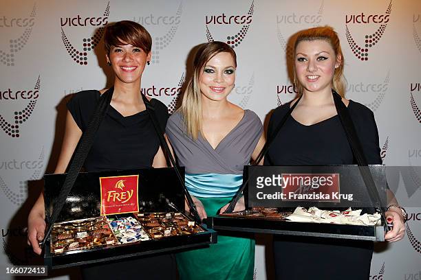 Regina Halmich attends the Victress Day Gala 2013 at the MOA Hotel on April 8, 2013 in Berlin, Germany.