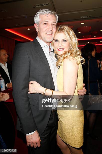Tanja Buelter and Nenad Drobniak attend the Victress Day Gala 2013 at the MOA Hotel on April 8, 2013 in Berlin, Germany.