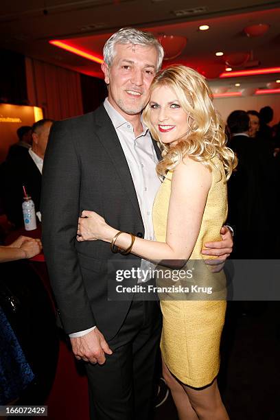 Tanja Buelter and Nenad Drobniak attend the Victress Day Gala 2013 at the MOA Hotel on April 8, 2013 in Berlin, Germany.