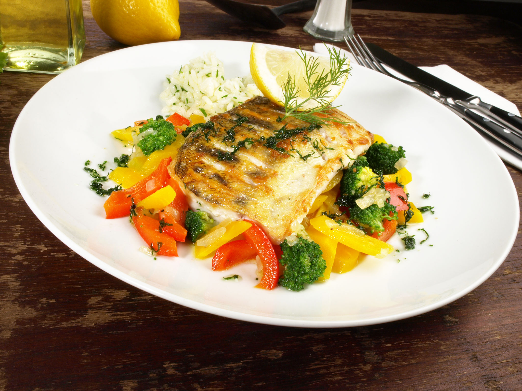 Sander Fillet with Vegetables - Pikeperch Sander Fillet with Vegetables - Pikeperch