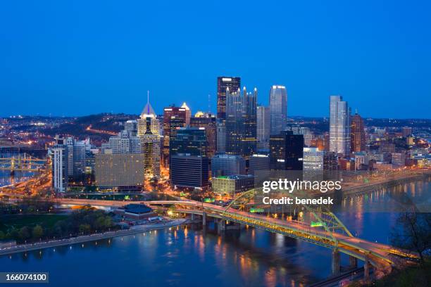 pittsburgh, pennsylvania, usa - arch bridge stock pictures, royalty-free photos & images