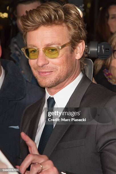 Actor Simon Baker attends the 'Mariage A l'Anglaise' Premiere at Cinema UGC Normandie on April 8, 2013 in Paris, France.