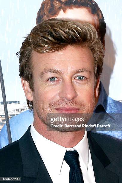 Actor Simon Baker attends 'Mariage A l'Anglaise' Premiere, held at Cinema UGC Normandie on April 8, 2013 in Paris, France.