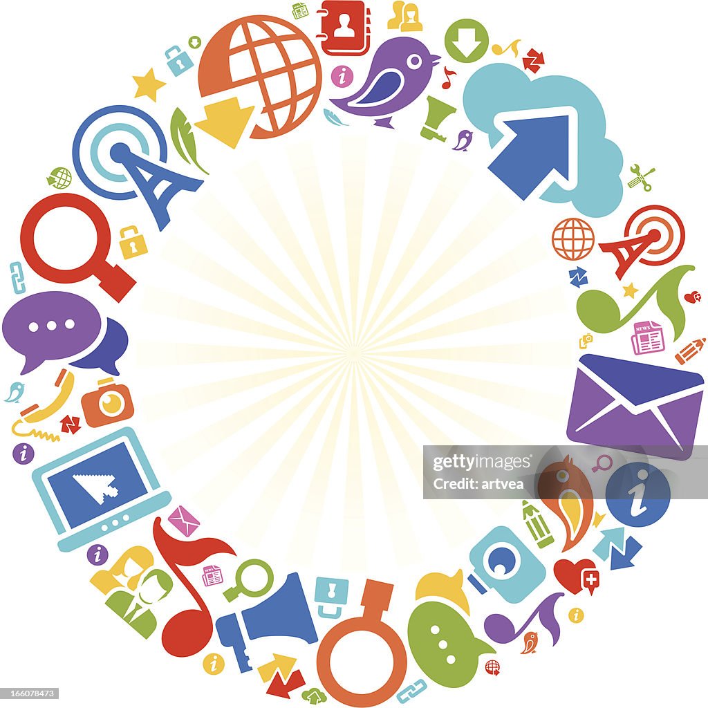 Circular Commumication Communication Circle High-Res Vector Graphic - Getty Images