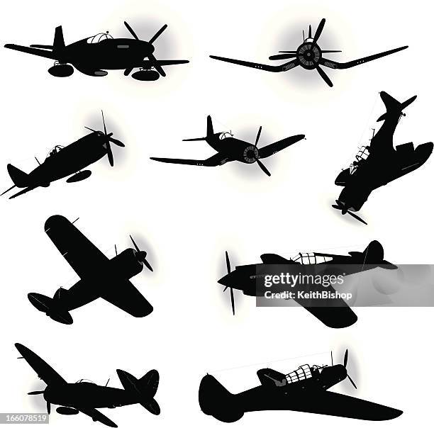 米国空軍格闘家面-2 第二次世界大戦 - 戦闘機点のイラスト素材／クリップアート素材／マンガ素材／アイコン素材