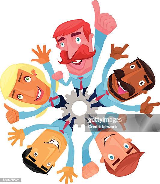 men cheering - fish eye stock illustrations