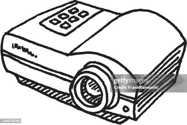 video projector sketch - film projector stock illustrations