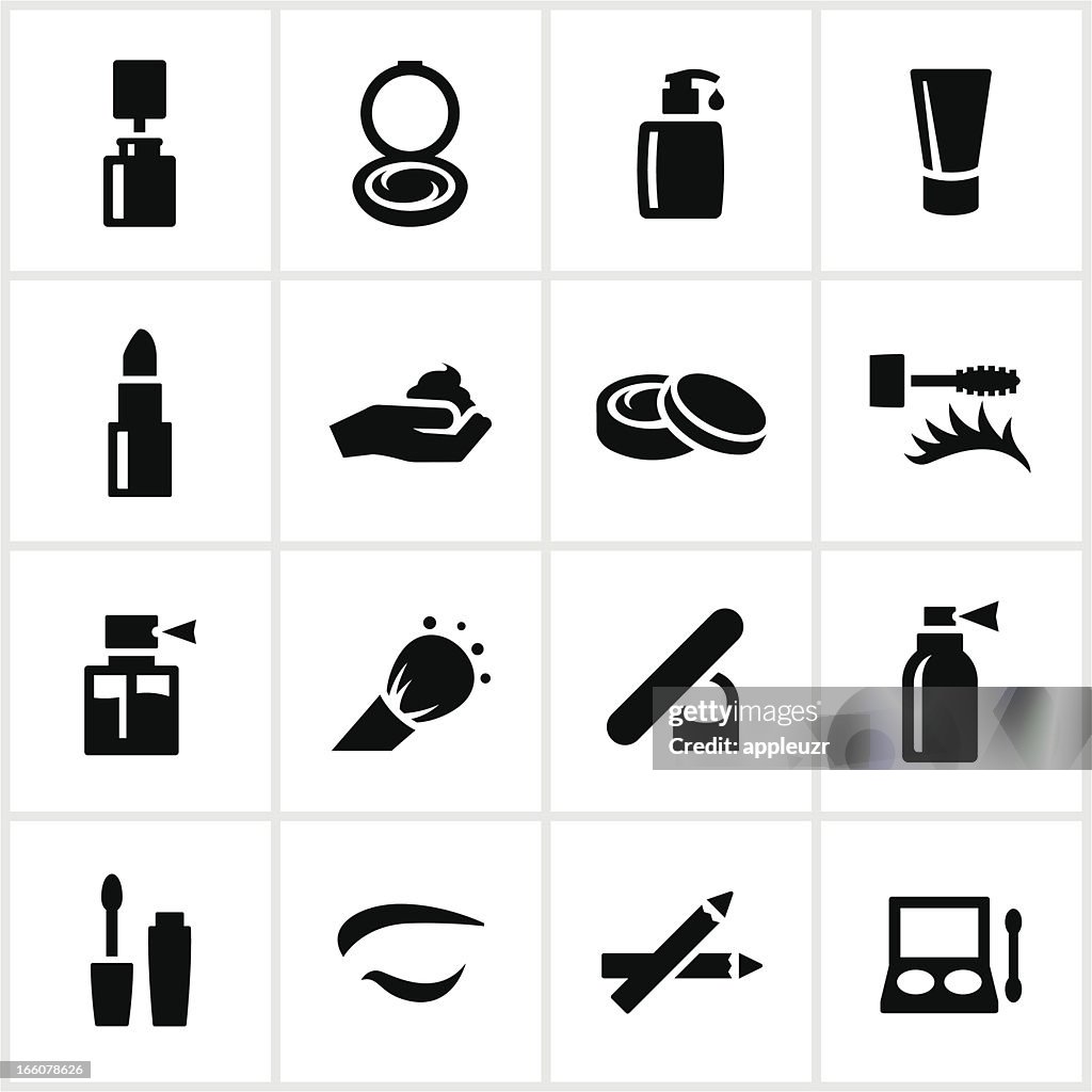 Black Cosmetics Icons