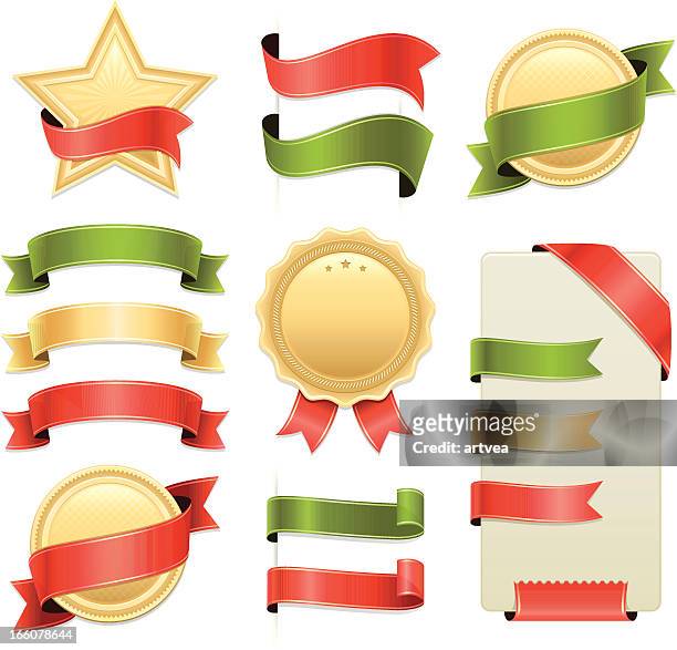 badges and ribbons set - best in show stock illustrations
