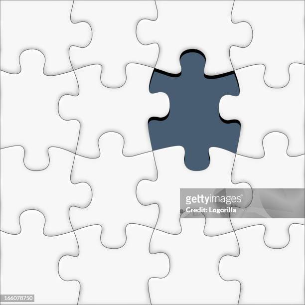 missing piece of the puzzle - jigsaw vector stock illustrations