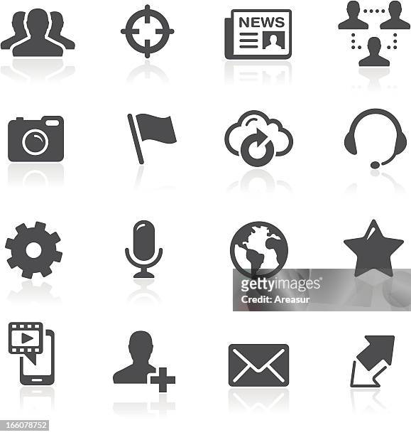 vektor-illustration von social network symbole - schraubenmutter stock-grafiken, -clipart, -cartoons und -symbole