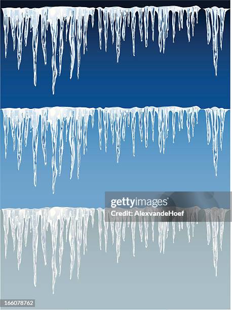 bildbanksillustrationer, clip art samt tecknat material och ikoner med detailed icicles on blue and gray background - is