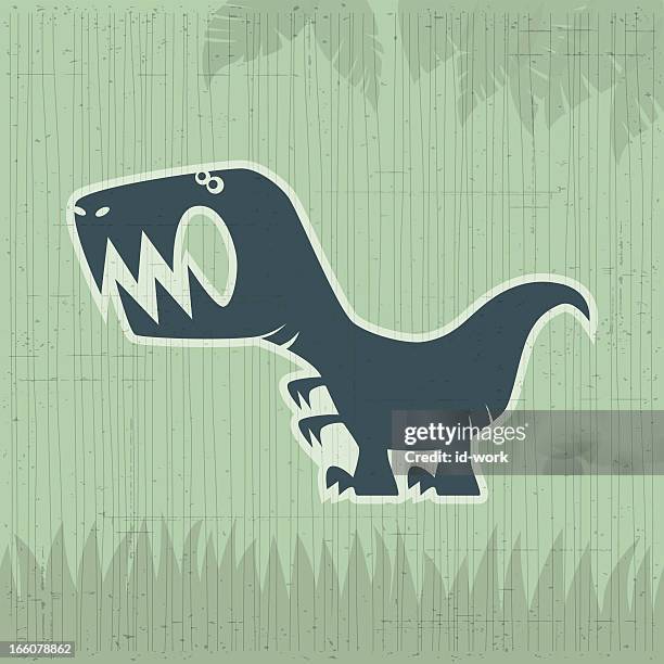 angry dinosaur symbol - bark stock illustrations
