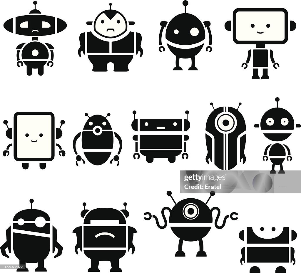 Cute Robot Symbols