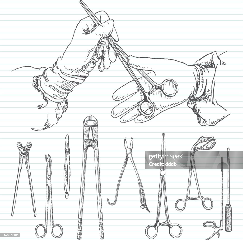 Surgery Doodle Sketches High-Res Vector Graphic - Getty Images