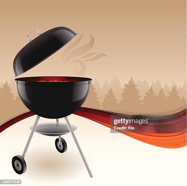 grilling background - grilling outside stock illustrations