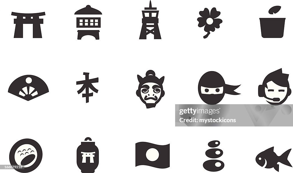 Japanische Icon-Set
