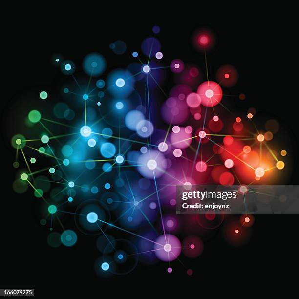 vibrant network connections - fiber internet stock illustrations