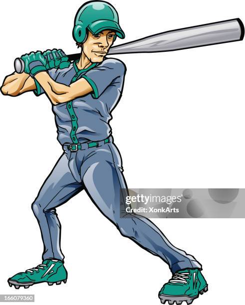 baseball batter - softball stock illustrations