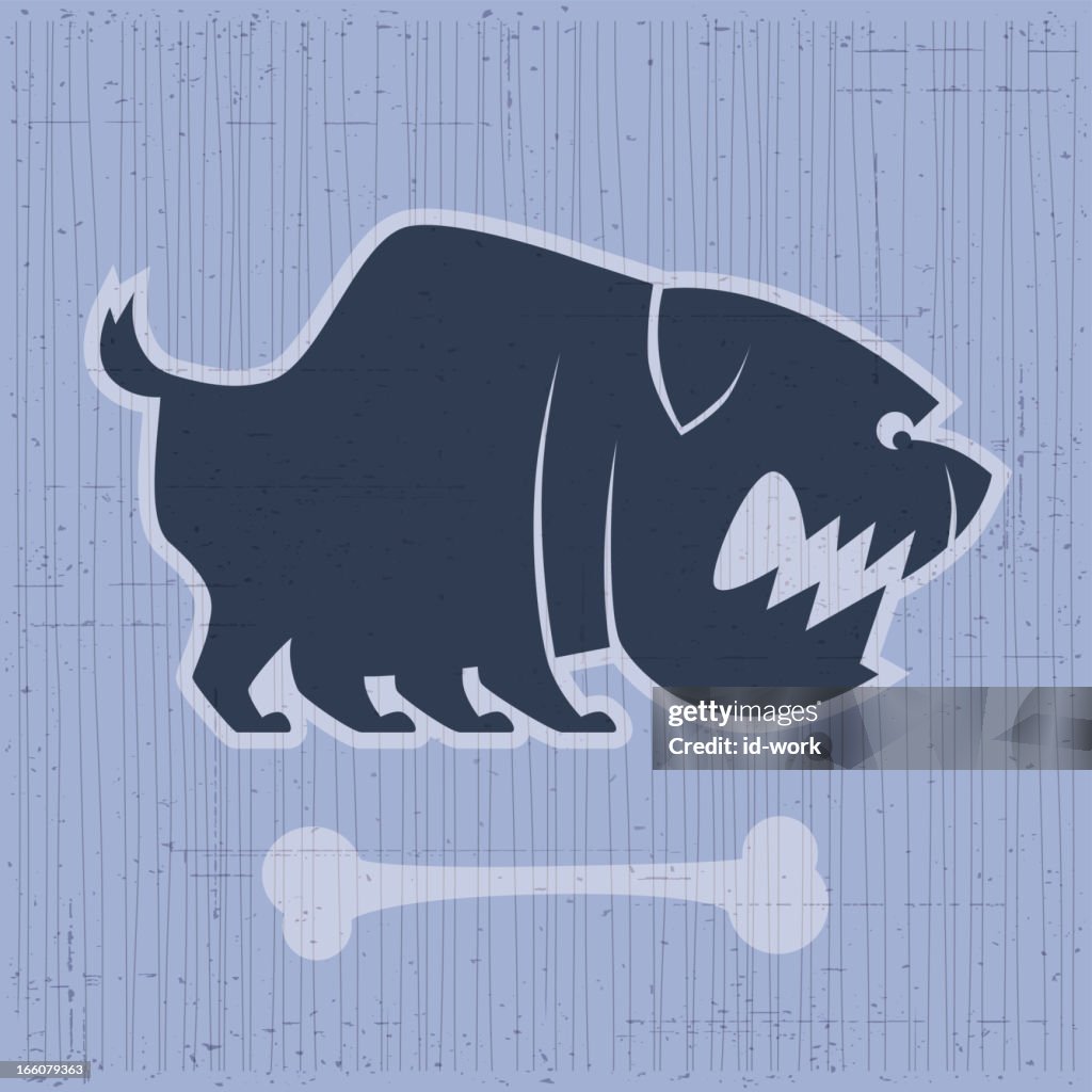 Angry bulldog symbol