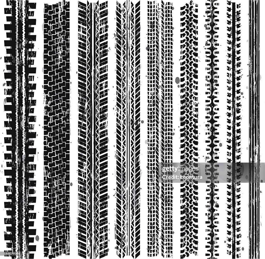 Grungy Tire Tracks (Seamless)