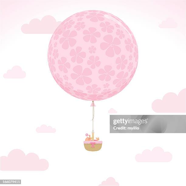 ilustraciones, imágenes clip art, dibujos animados e iconos de stock de se ´ s una niña - balloon girl